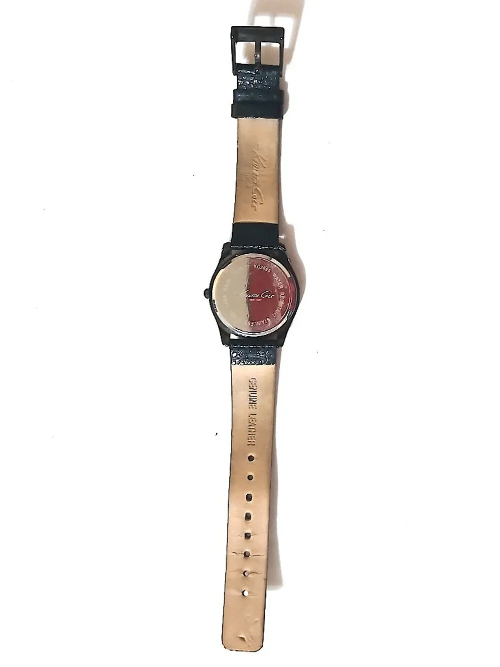 Kenneth Cole New York KC2669 Watch Faceted Crystal Black Leather A126-11